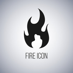 Fire flame logo vector icon