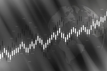 Candle stick graph chart in financial market , Forex trading graphic concept.Stock exchange market, investment, finance and trading. Trading platform. Vector illustration.