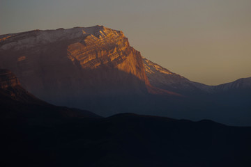 Fototapeta premium sunset in mountains