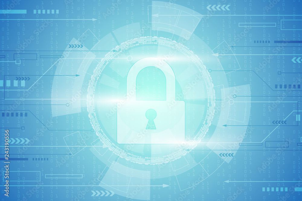 Canvas Prints abstract technology background protect system innovation vector illustrationsecurity cyber digital c