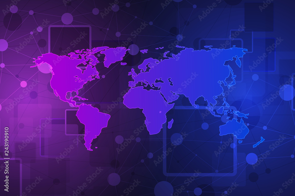 Canvas Prints technology concept. future cyber technology web services for business and internet project. geometri