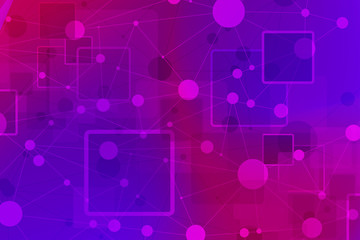 Technology concept. Future cyber technology web services for business and internet project. Geometric abstract background with line and dots. Vector Illustration