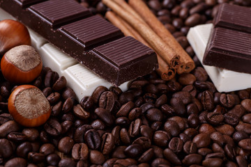 still life with chocolate and coffee