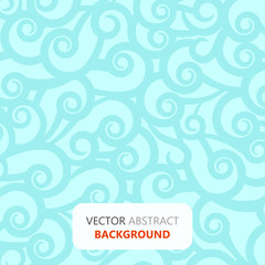 Fototapeta na wymiar Light abstract background Pattern with wavy bright aquamarine texture - Vector wallpaper illustration