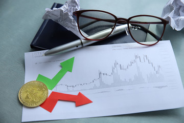 Bitcoin gold coin. Cryptocurrency concept