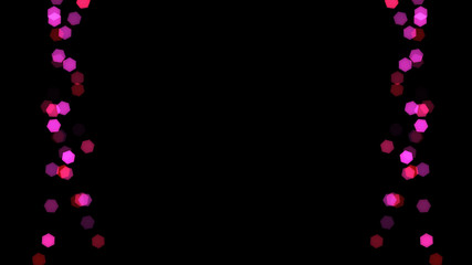 Abstract background with various multicolored hexagons. Big and small.