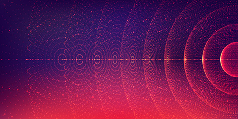 Vector interstellar space background.Cosmic galaxy illustration.Background with nebula, stardust and bright shining stars.Vector Illustration for party ,artwork, brochures, posters. © RDVector