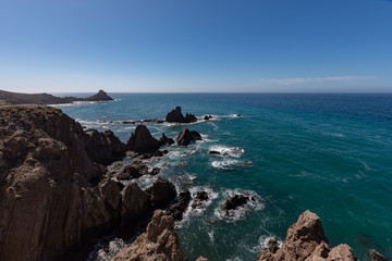 Fototapeta na wymiar cliff along the coast