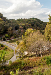 Fields of Aquitaine in France on a cloudy day
