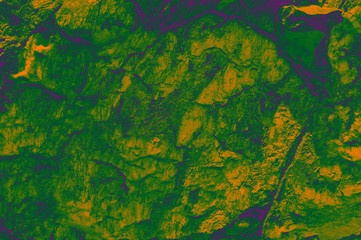 Fragment of modern art. dark khaki green yellow purple abstract color.