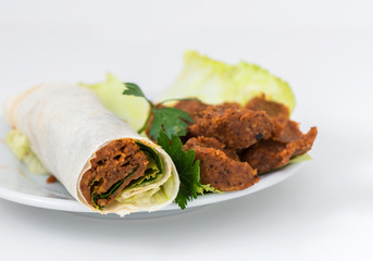 Traditional Turkish Raw Meat. ( Cig Kofte ) Turkish food..