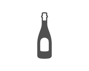 Champagne bottle icon. Anniversary alcohol sign. Celebration event drink. Quality design element. Classic style icon. Vector