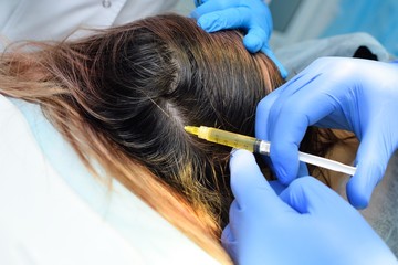 Plasma treatment, plasmolifting or PRP method point the introduction of the patient's own plasma...