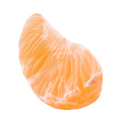 tangerine slice isolated on a white background