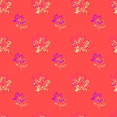 Seamless background pattern with colored diverse doodles.