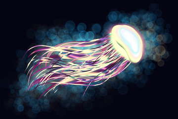 Glowing Jellyfish - 243199577