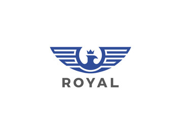 Eagle Wings Logo Royal design silhouette vector Heraldic Emblem