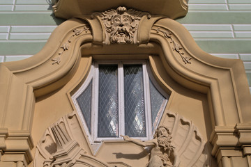 portal with decoration,architecture, building, old, window, facade,detail, europe,