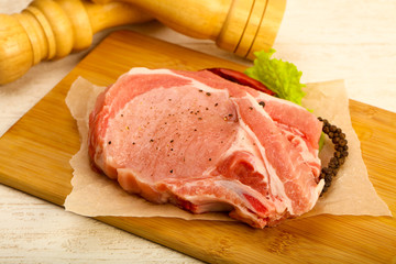 Fototapeta premium Raw pork cutlet