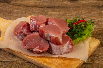 Raw pork tenderloin