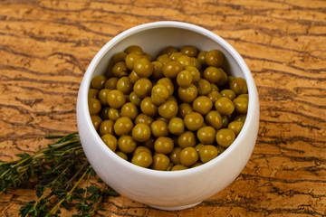 Marinated green peas