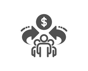 Sharing economy icon. Business group sign. Share symbol. Quality design element. Classic style icon. Vector