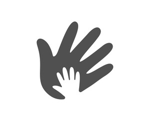 Fototapeta na wymiar Hand icon. Social responsibility sign. Honesty, collaboration symbol. Quality design element. Classic style icon. Vector