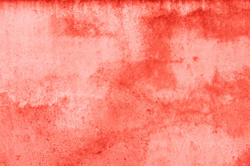 Texture, wall, concrete, living coral. It can be used as a background . Wall fragment with scratches and cracks