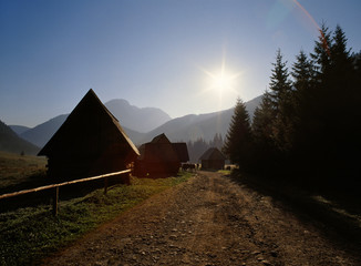 Shepherd's huts, Chocholowska Valley, Tatry mountains, Poland © Maciej