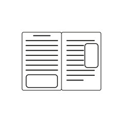 Newspaper Icon. Professional, pixel perfect icons optimized for both large and small resolutions. eps 10