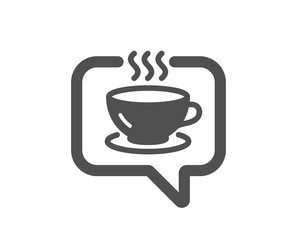 Hot coffee icon. Tea drink sign. Cafe symbol. Quality design element. Classic style icon. Vector