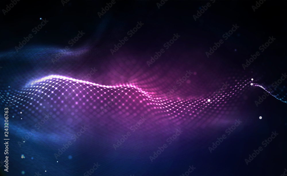 Poster blockchain technology background. cryptocurrency fintech block chain network and programming concept