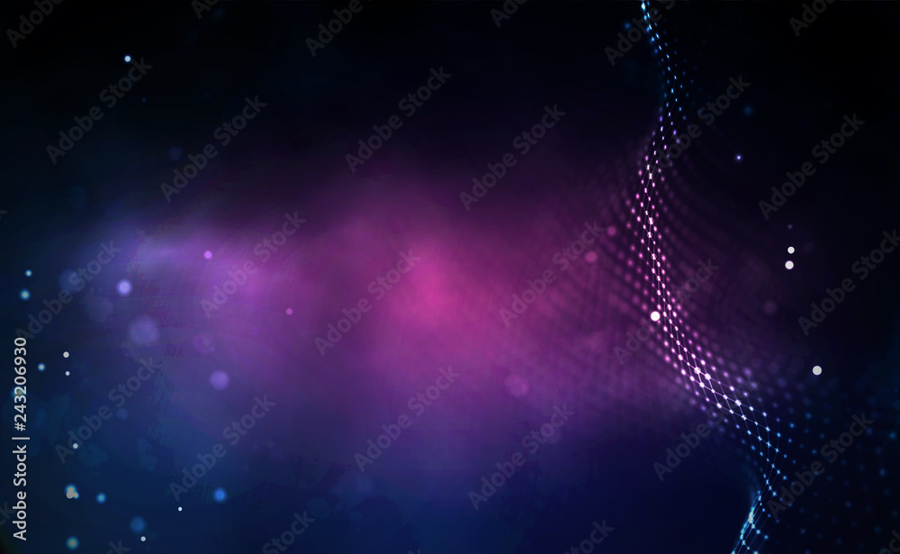 Poster blockchain technology background. cryptocurrency fintech block chain network and programming concept