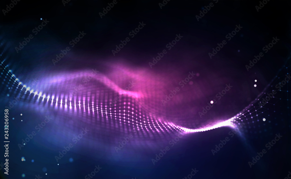 Poster blockchain technology background. cryptocurrency fintech block chain network and programming concept