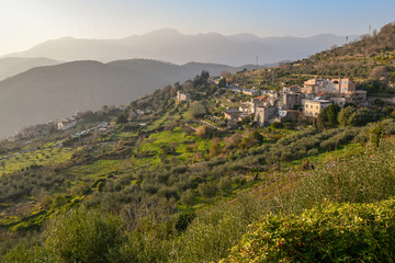 Fototapeta na wymiar Scenic view of the ancient borough of Crosa Alta, Borgio Verezzi, Liguria, Italy