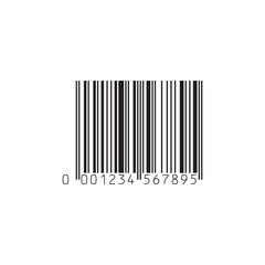 Simple black barcode icon. vector illustration isolated on white background.