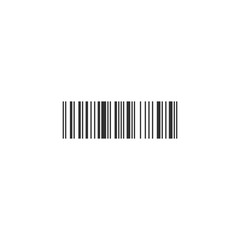 Simple black barcode icon. vector illustration isolated on white background.