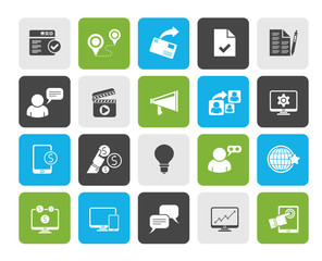 Internet Marketing and commerce icons - vector icon set