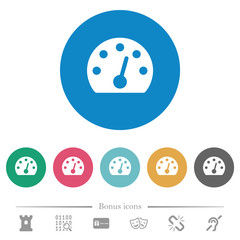 Dashboard flat round icons
