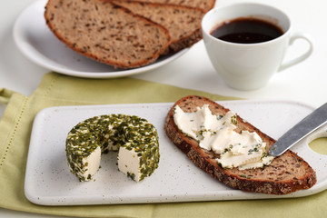 Making sandwich for breakfast