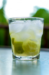 Closeup of a brazilian caipirinha