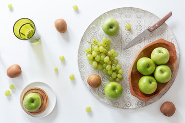Fruit in a bowl.