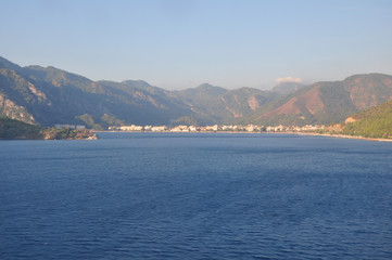 Fototapeta premium View over İcmeler Marmaris resort town in Turkey.