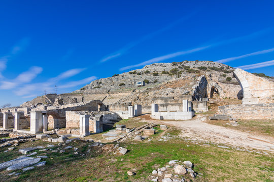 Ruins of the ancient city of Philippi, Eastern Macedonia and Thrace, Greece