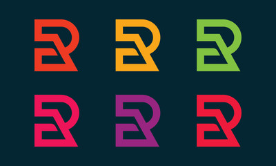 Letter R Monogram Simple Logo