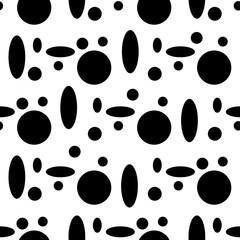 Seamless vector background, geometric black pattern