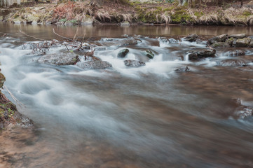 Little River In The Beautiful Forest Of Bavaria