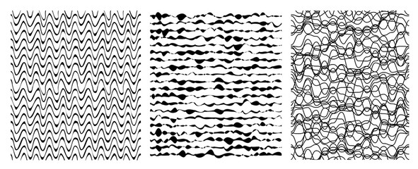 Set of Seamless grunge pattern, vector art