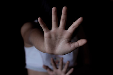 Obraz premium Stop sexual harassment and violence against women, rape and sexual abuse concept.