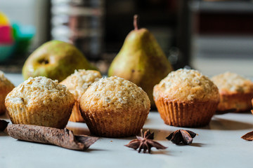 muffins on a table